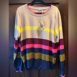 NWT Faherty XL striped sweater